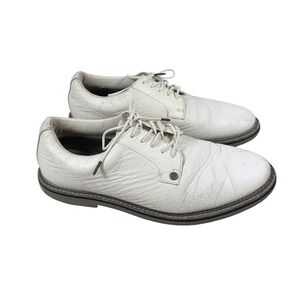 G/FORE Gallivanter‎ Mens White Pebble Leather Golf Shoes Size 11 12